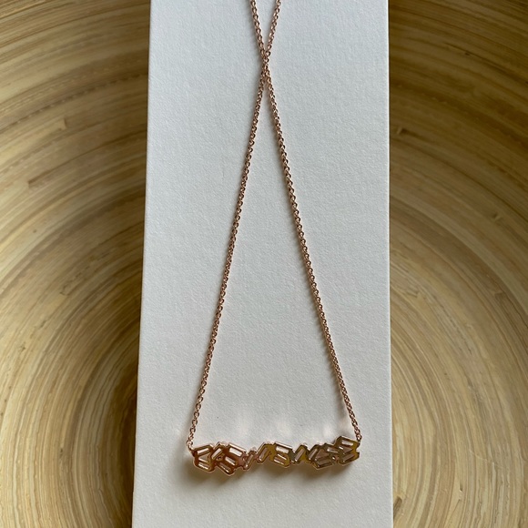 NWT Express Cubic Zirconia Rose Gold Necklace - Picture 6 of 8